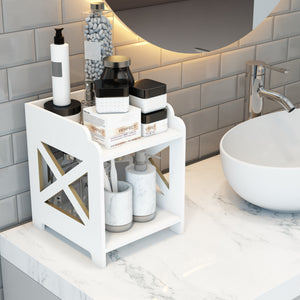 Organisateur de maquillage Struer 23 x 20 x 22 cm blanc [en.casa]