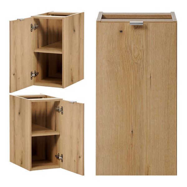 Badezimmerschrank Skelbolu hängend Eiche [en.casa]