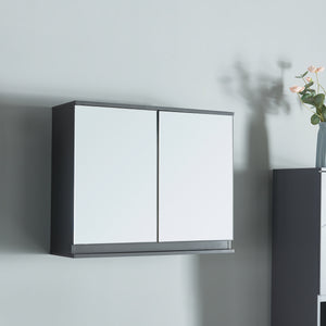Armadio a specchio Overath 60x20x50 cm grigio [en.casa] - premiumXL