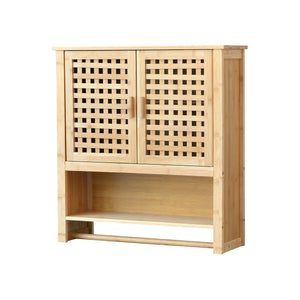 Armadio da bagno Borlänge pensile bambù 66 x 62 x 20 cm [en.casa] - premiumXL