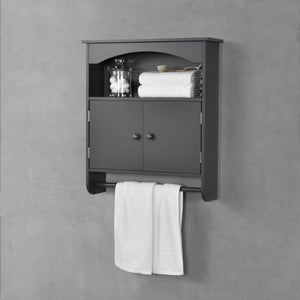 Placard Mural avec Porte-Serviettes à Graz MDF 62x53x16 cm couleurs différentes [en.casa]