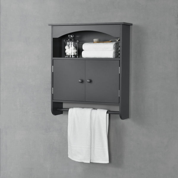 Placard Mural avec Porte-Serviettes à Graz MDF 62x53x16 cm couleurs différentes [en.casa]