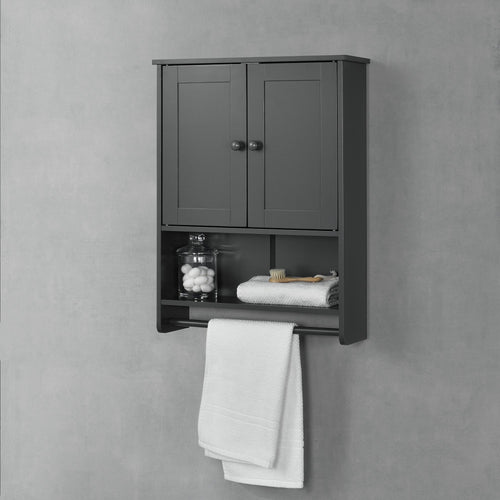 Badezimmerschrank Steyr 65x49x15 cm mit Handtuchhalter MDF versch. Farben en.casa