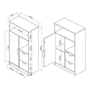 Armoire de salle de bain Namsskogan effet noyer noir [en.casa]
