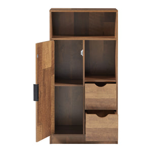 Armoire de salle de bain Namsskogan effet noyer noir [en.casa]