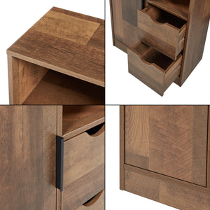 Armoire de salle de bain Namsskogan effet noyer noir [en.casa]