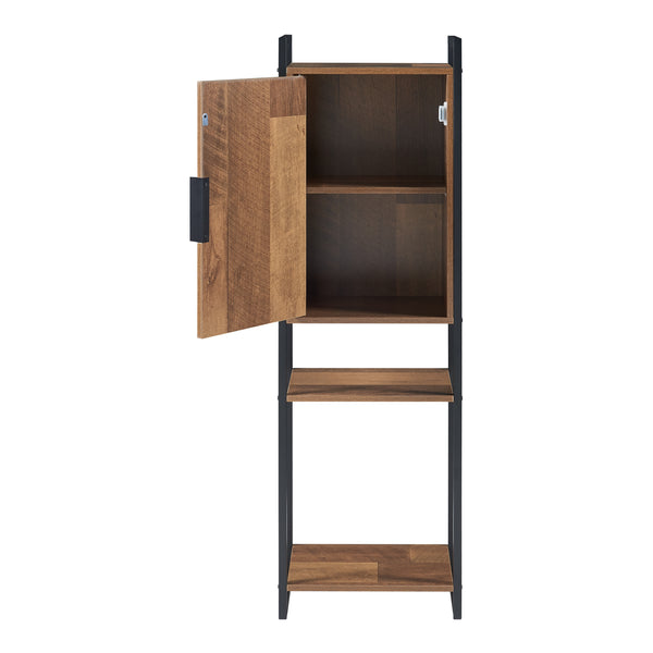 Armoire de salle de bain Namsskogan effet noyer noir [en.casa]