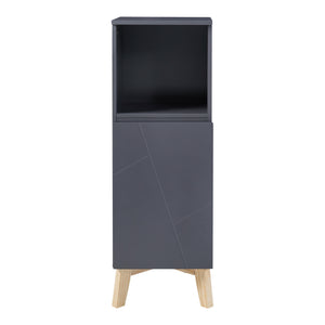 Badezimmerschrank Overath Grau [en.casa]