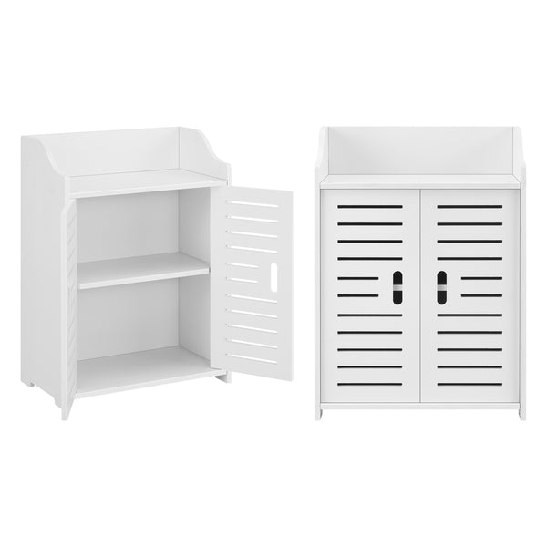 Armadietto da Bagno a Terra con 2 Ante e Ripiani 62 x 45 x 25 cm Mobiletto Armadio da Bagno con Sportelli di Design - Vari Colori