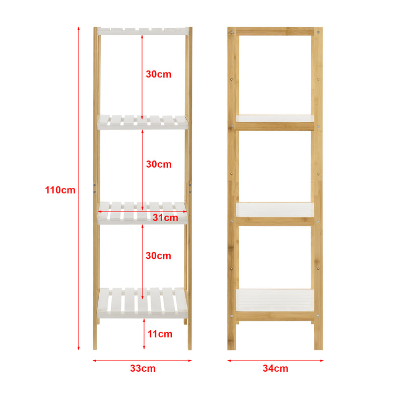 Schizzo in scala Scaffale Balsfjord in Bambù con Ripiani in MDF [en.casa]
