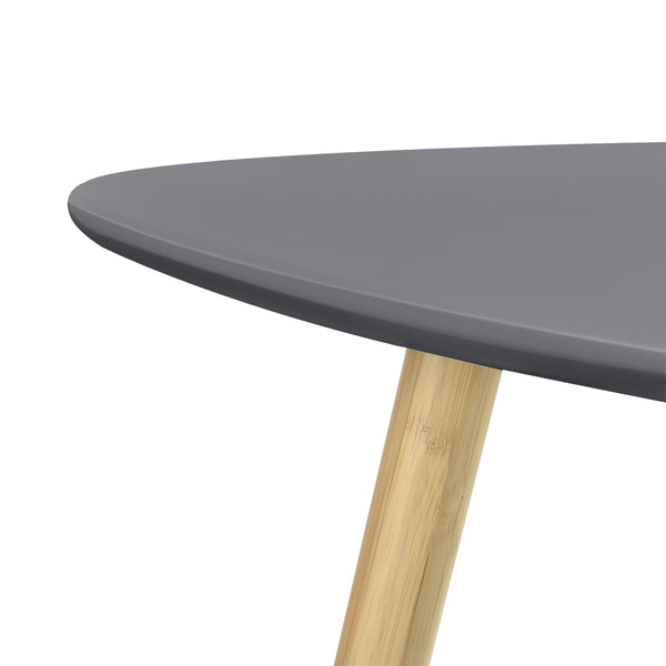 Set da 2 Tavolini da Salotto in Altezze Diverse 2 Tavolini Impilabili con Gambe in Bambú Tavolini Bassi da caffè Salvaspazio