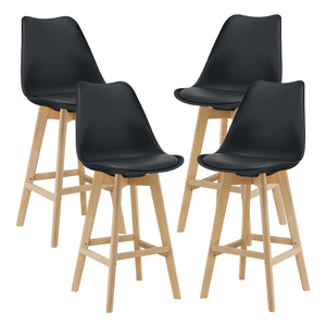 Lot de 4 tabourets de bar avec dossier Lublin en différentes couleurs en.casa - premiumXL
