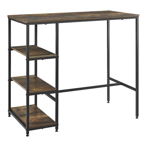 Tavolo bar Växjö 100x109x60cm tonalità legno scuro en.casa - premiumXL