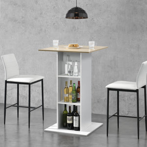 Tavolo bar Visby 110x70x70 cm con 3 ripiani en.casa - premiumXL