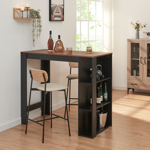 Bartisch Danderyd 120x60x106 cm mit 3 Ablagefächern [en.casa] - premiumXL