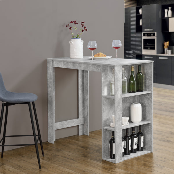 Bartisch Danderyd 120x60x106 cm mit 3 Ablagefächern [en.casa]