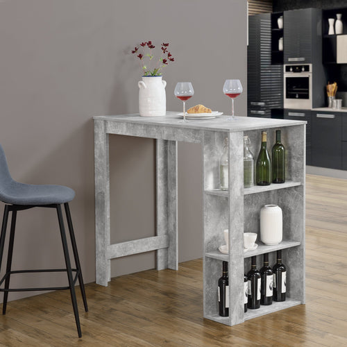 Bartisch Danderyd 120x60x106 cm mit 3 Ablagefächern [en.casa]