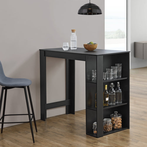 Bartisch Danderyd 120x60x106 cm mit 3 Ablagefächern [en.casa]