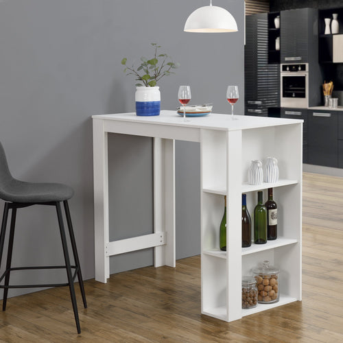 Bartisch Danderyd 120x60x106 cm mit 3 Ablagefächern [en.casa]