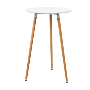 [en.casa] Bancone bar / tavolo da bar / bancone / bianco (ø70cm)) - design tondo