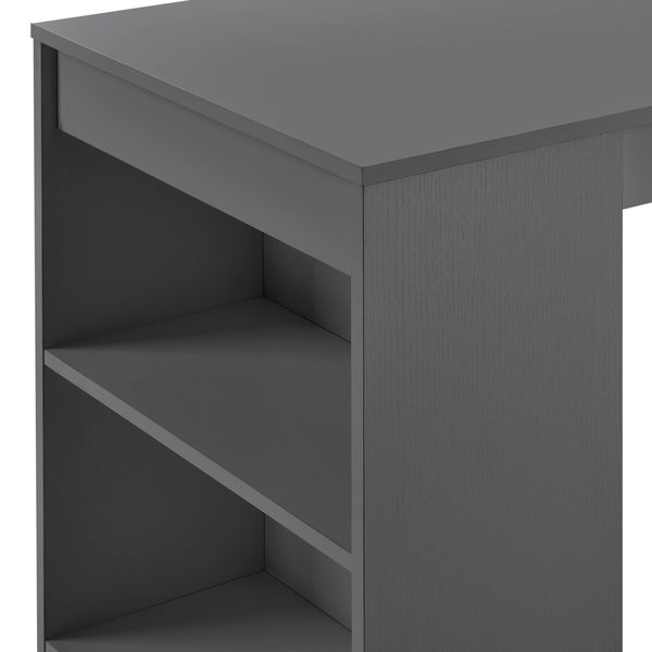Bancone Tavolo Alto da Bar Kouvola con 3 Scomparti Aperti 110x50x103 cm - Vari Colori [en.casa]