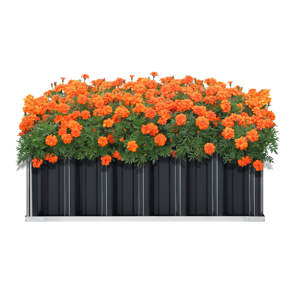 Bac à plantes Zevenaar acier gris anthracite en différentes tailles [en.casa] - premiumXL