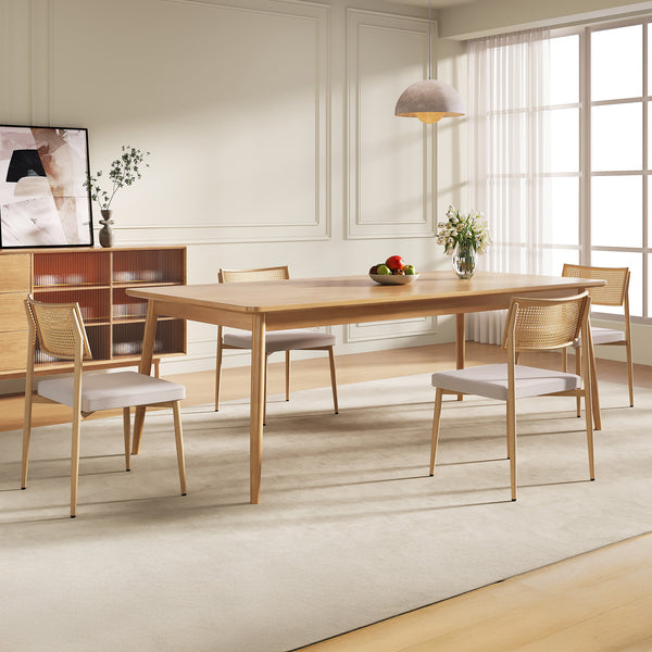 Lot de chaises de salle à manger Jördfjok effet rotin / beige [en.casa]