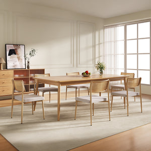 Lot de chaises de salle à manger Jördfjok effet rotin / beige [en.casa]