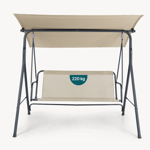 Balancelle Satten pour 3 personnes 173 x 119 x 153 cm [en.casa] 