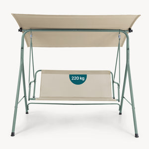 Dondolo da Giardino Satten a 3 Posti con Tettuccio Parasole 173x119x153 cm [en.casa]
