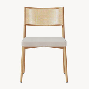 Lot de chaises de salle à manger Jördfjok effet rotin / beige [en.casa]