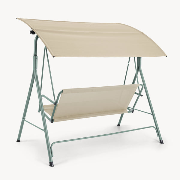 Dondolo da Giardino Satten a 3 Posti con Tettuccio Parasole 173x119x153 cm [en.casa]