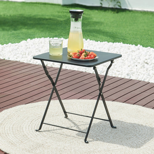Table pliante Vegårshei acier 45 x 40 x 40 cm [en.casa]