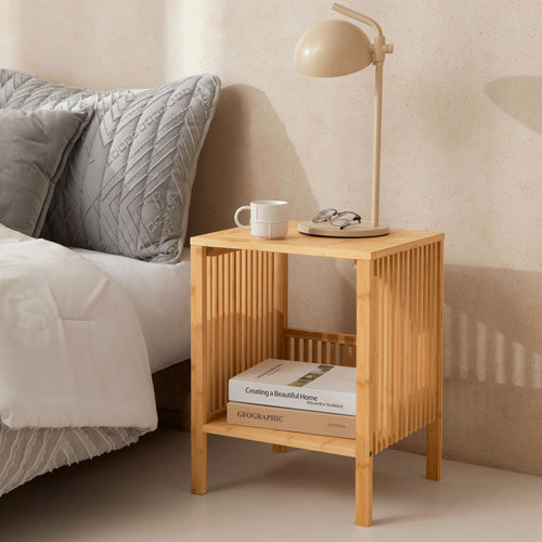 Table d'appoint Varde bambou naturel [en.casa]