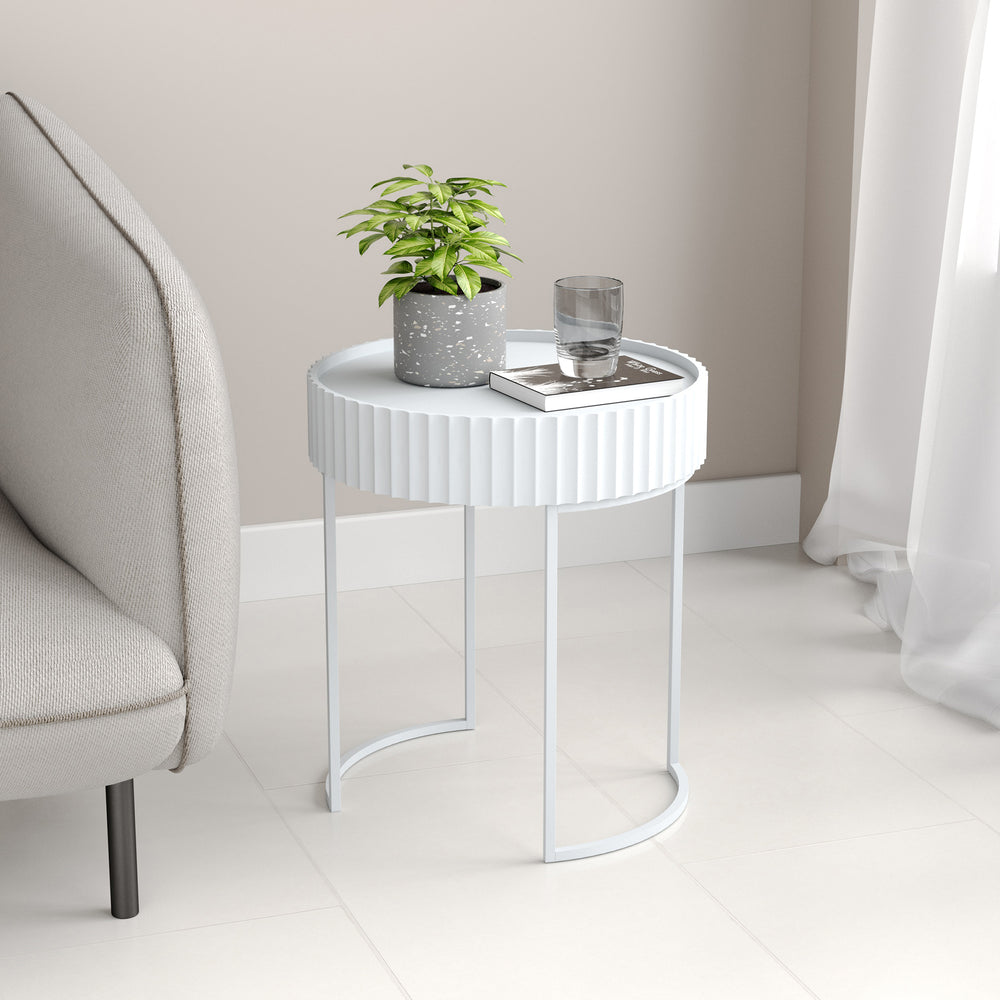 Tavolino Rotondo Rill da Salotto 46 x Ø40 cm - Vari Colori [en.casa] 