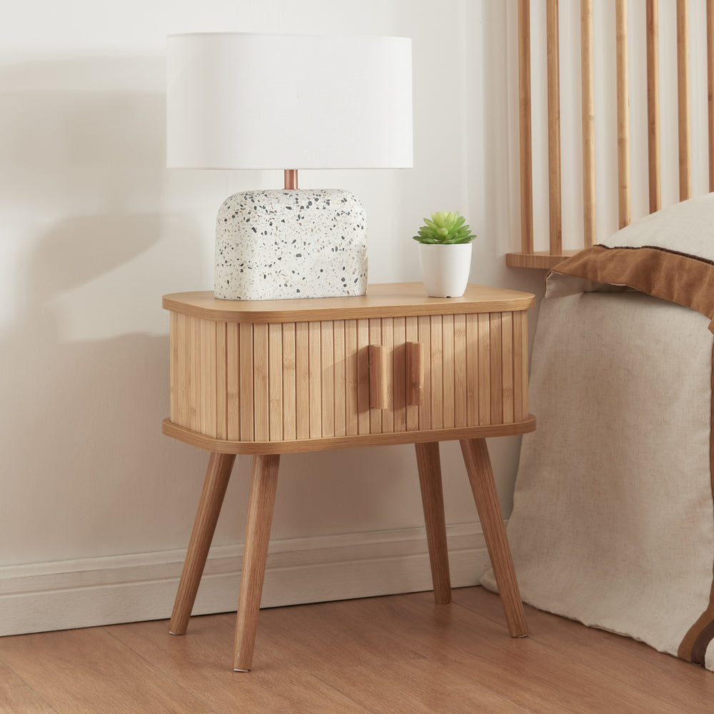 Table de chevet Nordkapp avec 2 portes [en.casa] - premiumXL
