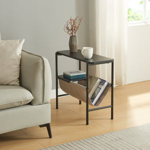 Table d’appoint Samnanger 60x28x53cm Noir [en.casa] - premiumXL