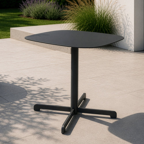 Tavolino da esterno Foggia 43x40x40 cm Acciaio Grigio antracite [casa.pro]