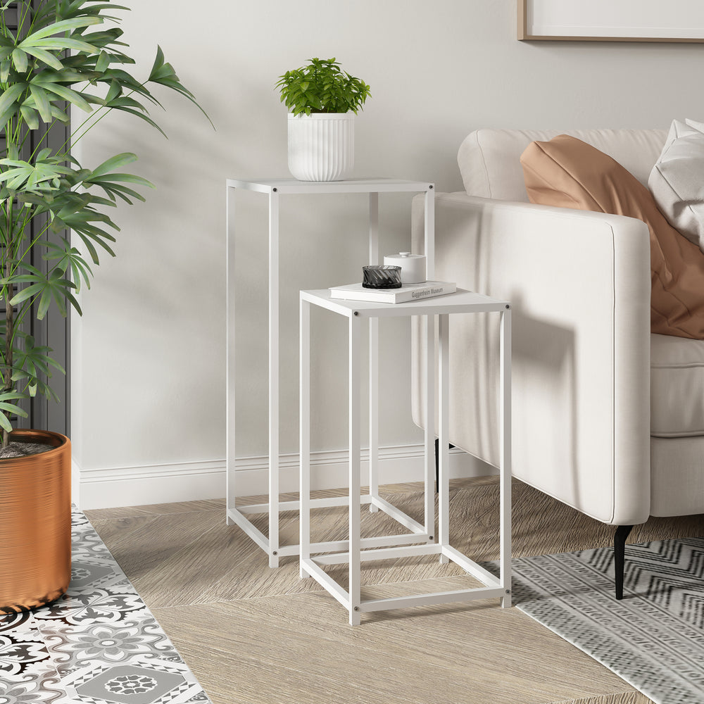 Tavolino Åseral set da 2 - forma a colonna in diversi colori [en.casa] - premiumXL