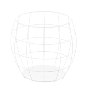 Set da 3 Tavolini da Salotto a Forma di Cestello in 3 Misure Diverse con Piano Rimovibile Portaoggetti Tavolino Multiuso in Metallo
