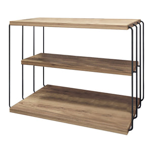 Table d'appoint Åtvidaberg avec 2 étagères panneau de particules métal 50 x 40 x 33 cm [en.casa]