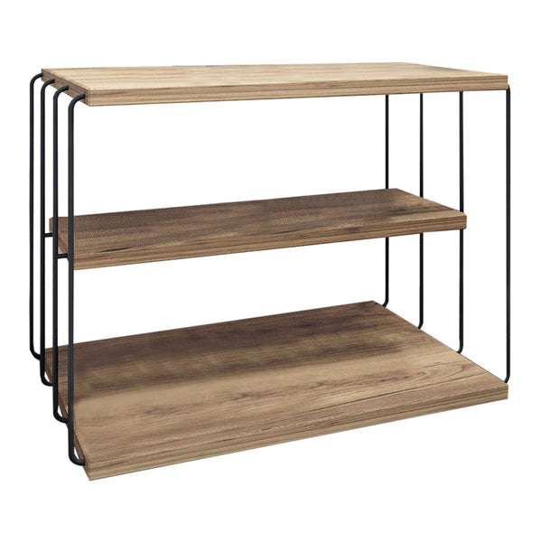 Table d'appoint Åtvidaberg avec 2 étagères panneau de particules métal 50 x 40 x 33 cm [en.casa]