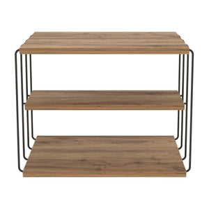 Table d'appoint Åtvidaberg avec 2 étagères panneau de particules métal 50 x 40 x 33 cm [en.casa]