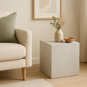 Tavolino Ellelu a Forma di Cubo 45 x 40 x 40 cm [en.casa]