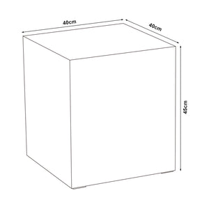 Tavolino Ellelu a Forma di Cubo 45 x 40 x 40 cm [en.casa]
