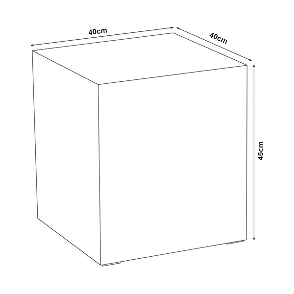 Tavolino Ellelu a Forma di Cubo 45 x 40 x 40 cm [en.casa]