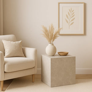 Tavolino Ellelu a Forma di Cubo 45 x 40 x 40 cm [en.casa]