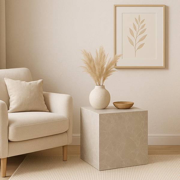 Tavolino Ellelu a Forma di Cubo 45 x 40 x 40 cm [en.casa]