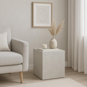 Tavolino Ellelu a Forma di Cubo 45 x 40 x 40 cm [en.casa]