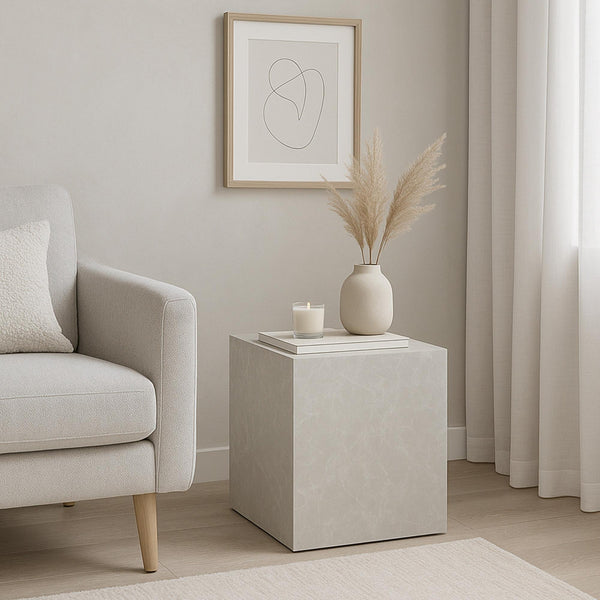 Tavolino Ellelu a Forma di Cubo 45 x 40 x 40 cm [en.casa]